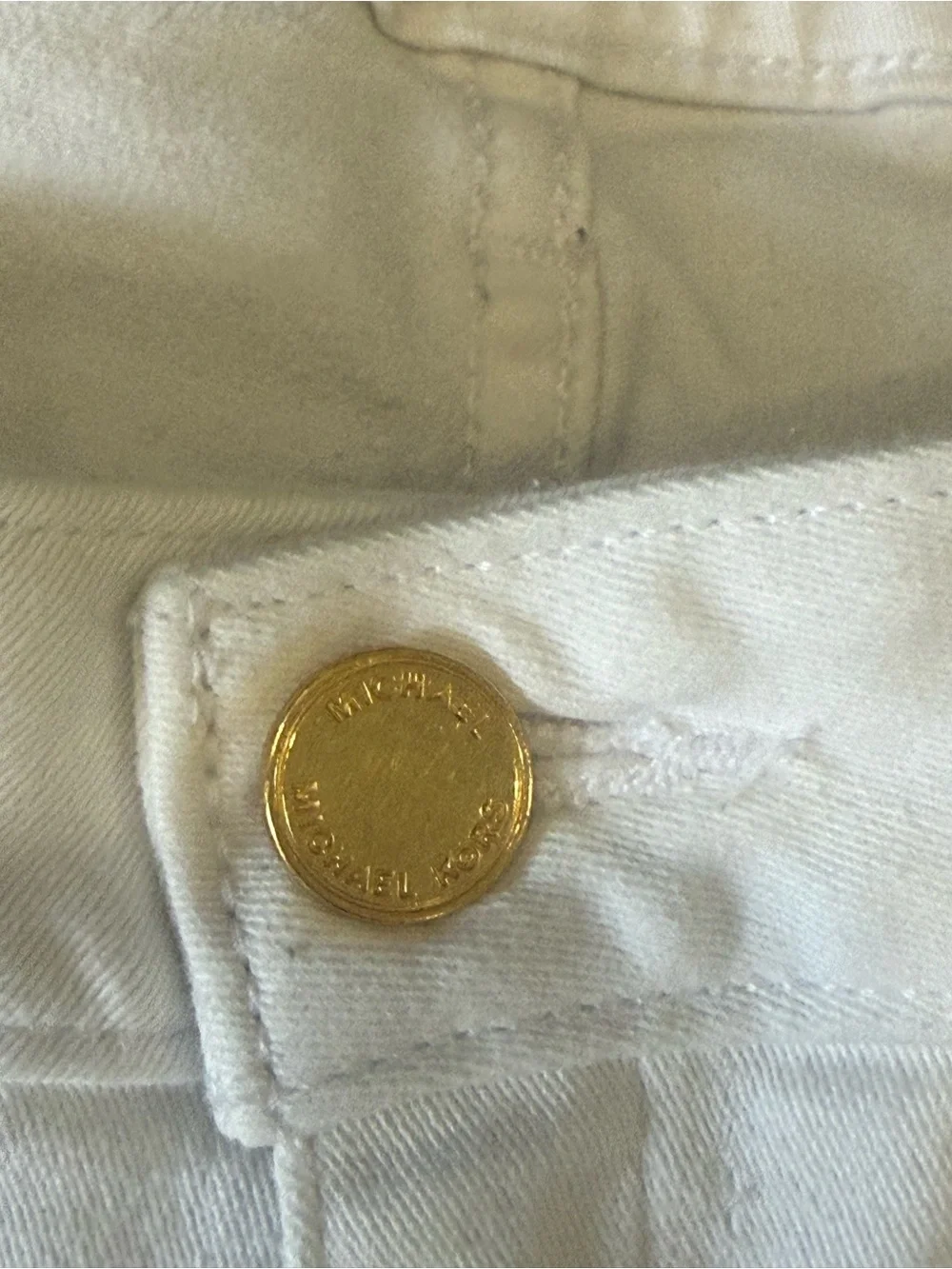 Michael Kors White Skinny Jeans with Zip Pockets